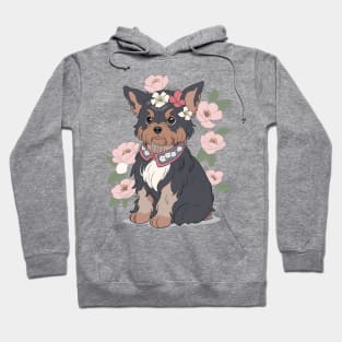 Floral Yorkie Delight Hoodie